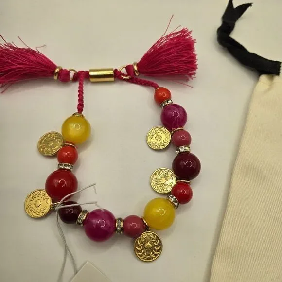 Kate Spade Pretty Poms Multi Tassel Bracelet Pink New $78 - Picture 2 of 4